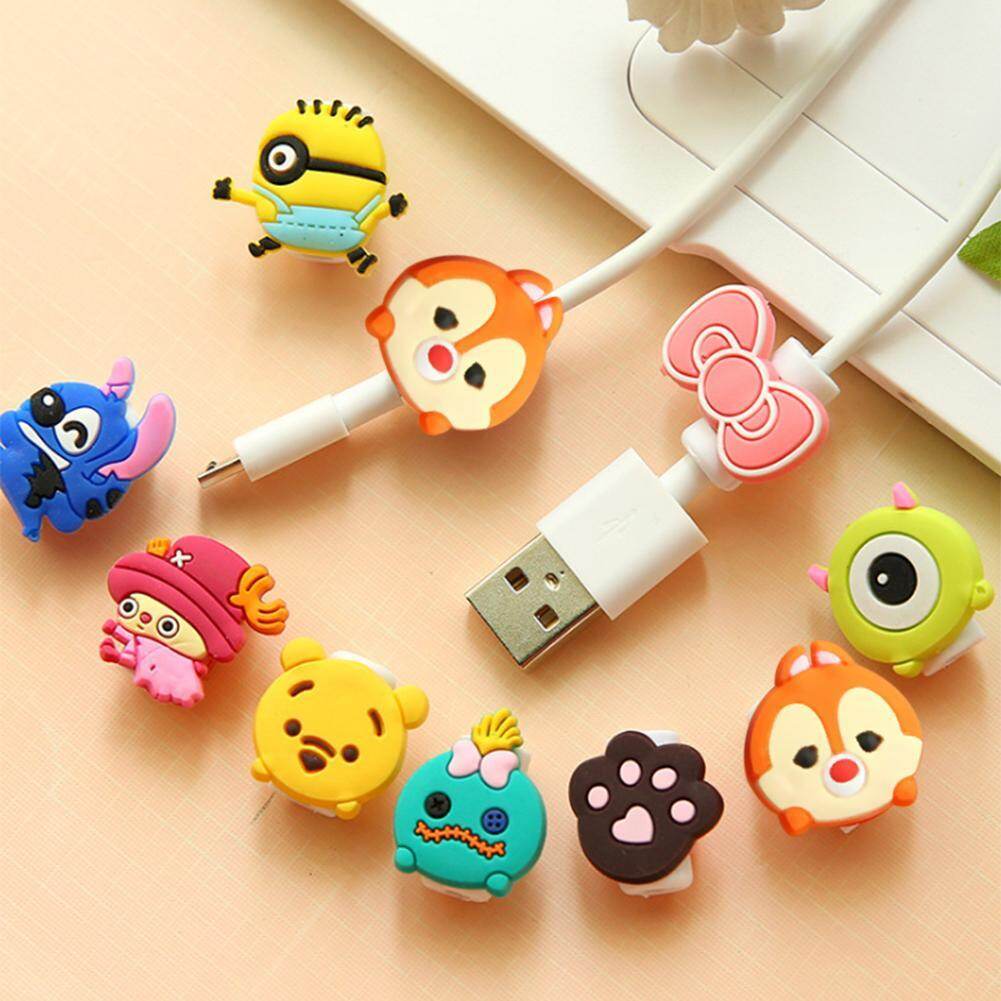Cartoon Cable Protector Data Line Protective Cover Charging Cable Winder