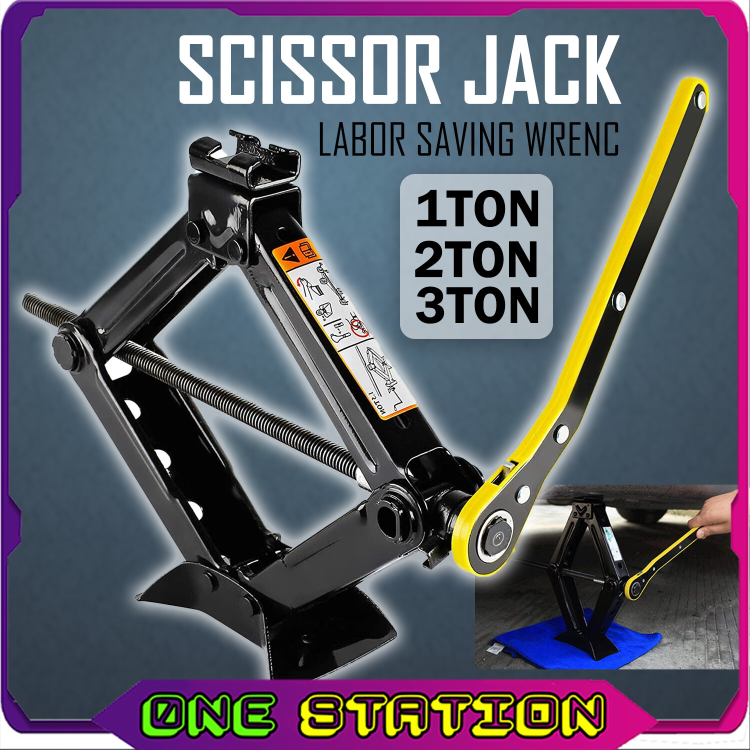Manual Scissors Jack Car Heavy Duty Car Jack Kereta Jack Tayar Jek Kereta Lifting Car Jack
