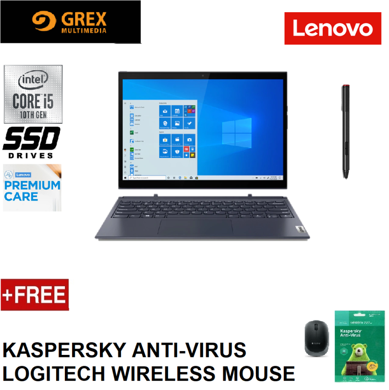 LENOVO YOGA DUET 7 13IML05 82AS0054MJ / 82AS007KMJ 2-IN-1 (I5-10210U,8GB,256GB SSD,13.3 FHD,UHD GRAPHICS,WIN10) FREE KSPSKY ANTI-VIRUS + LOGITECH WIRELESS MOUSE (7-13IML / 7-13IML05 / DUET7) Malaysia