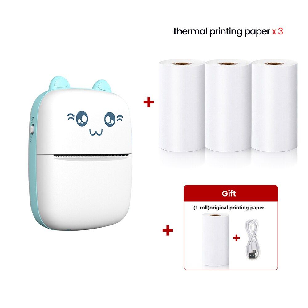 Elough Mini Printer Thermal Label Printer Portable Photo Printer Sticker Wireless Inkless Pocket Miniprint Impresora Portátil