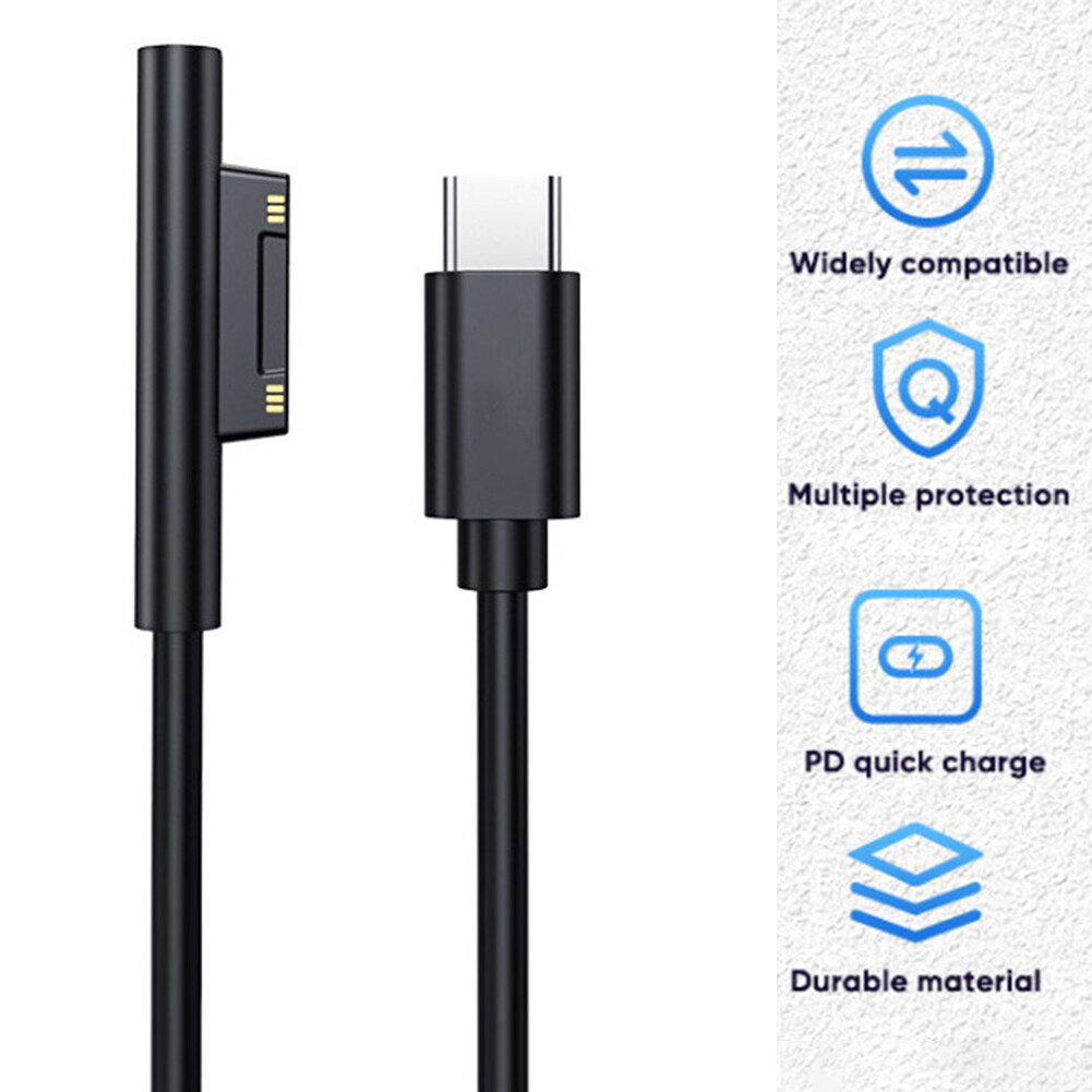 Cáp Chuyển Đổi Sạc Nhanh Bộ Nguồn USB C, Cáp Sạc Cho Microsoft Surface Pro 3 4 5 6