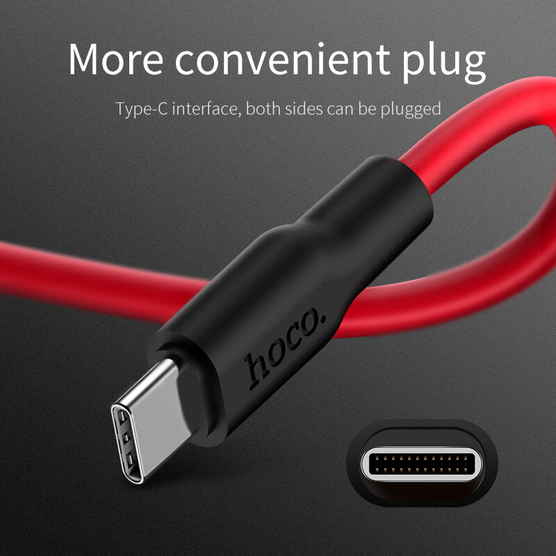 Cáp Sạc Silicon HOCO X21 Plus, Cáp Dữ Liệu Loại C Cáp Sạc Nhanh 3A Dành Cho Samsung Xiao Mi Macbook Android