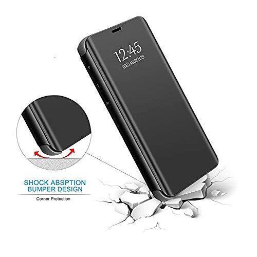 Ốp Lưng Galaxy Note 10 Note 10 Plus Ốp Bảo Vệ Toàn Thân Có Giá Đỡ Mạ Điện Màn Hình Tráng Gương Có Ô Xem Chức Năng Báo Thức Hẹn Giờ Ngủ Thông Minh