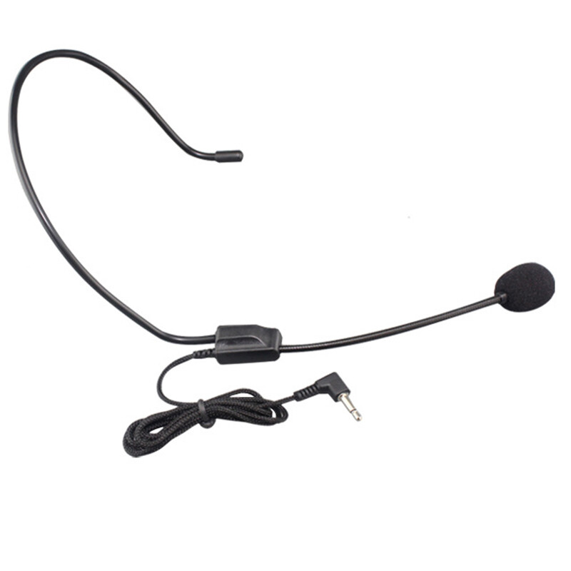 Tai Nghe Có Dây Cắm 3.5Mm Tai Nghe Micro Điện Dung Đeo Đầu Micro Micro Micro Cho Loa Giảng Dạy Máy Tính Hướng Dẫn Du Lịch