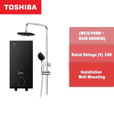 Toshiba DSK38ES3MB-RS Instant Electric Water Heater (With Pump + Rain Shower)