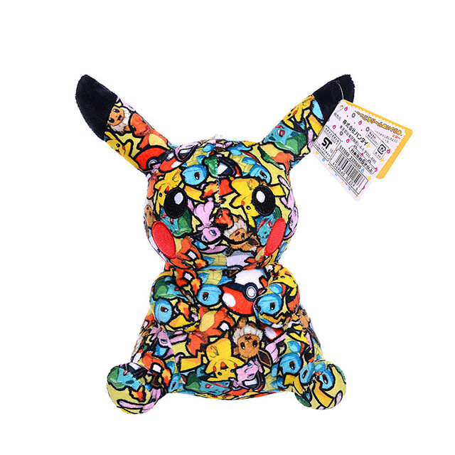 My Melody Pokemon Plush Graffiti Pikachu Doll Black Pikachu Magical Baby Fabric Pikachu Plush Toy Children's Birthday Gift