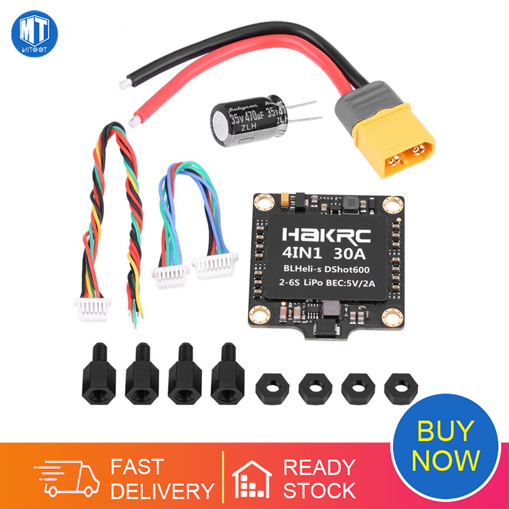 Hakrc 15a 20a 30a 40a 50a 4in1 50a 3-6s blheli 32 5v 3a bec dshot1200 mini size esc for diy fpv racing drones