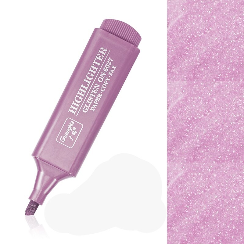 1/2/5mm Large Capacity Chisel Tip Glisten Highlighters Student Colorful Glittering Marker Pen