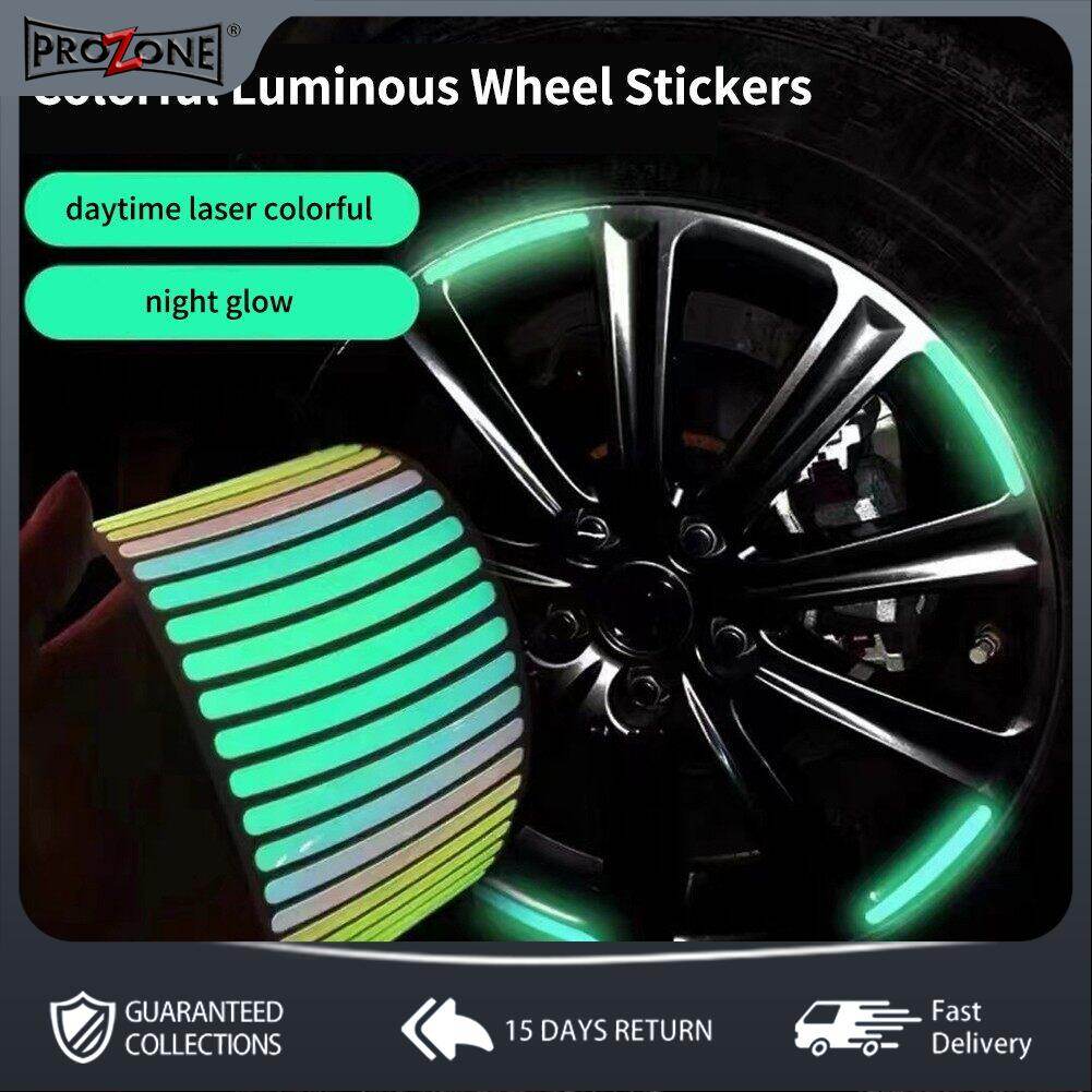 【Bluespot】 20Pcs Xe Dải Phản Quang Sticker Phản Chiếu Cao Phản Quang Xe Đạp