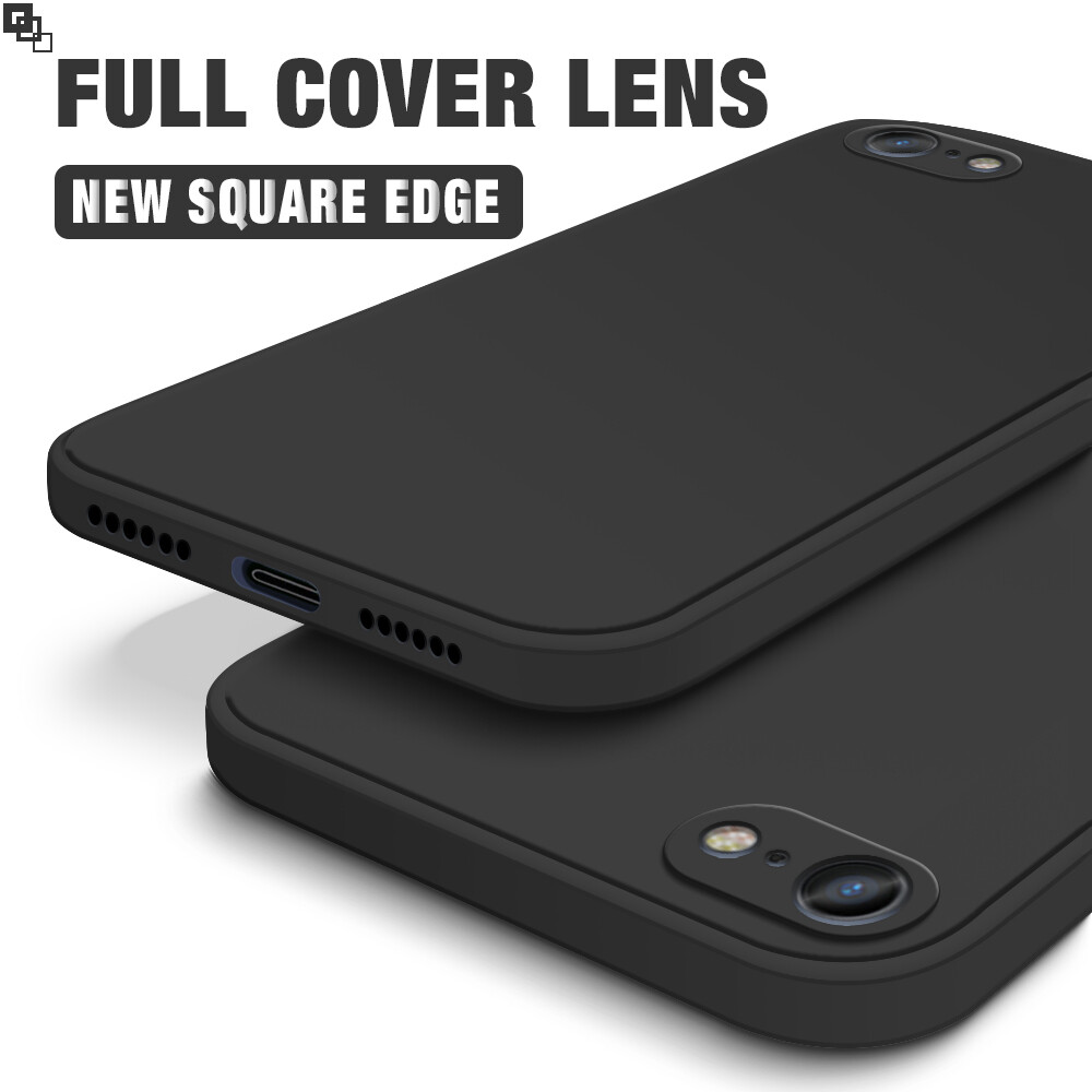 For Apple iPhone 6/6S 6 Plus/6S Plus Soft Original Square Liquid Silicone Phone Casing Full Cover Camera Shockproof Protection Rubber Case