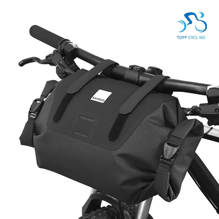 Bicycle Handlebar Front Bag black Waterproof Cycling Panniers Bag Large capacity