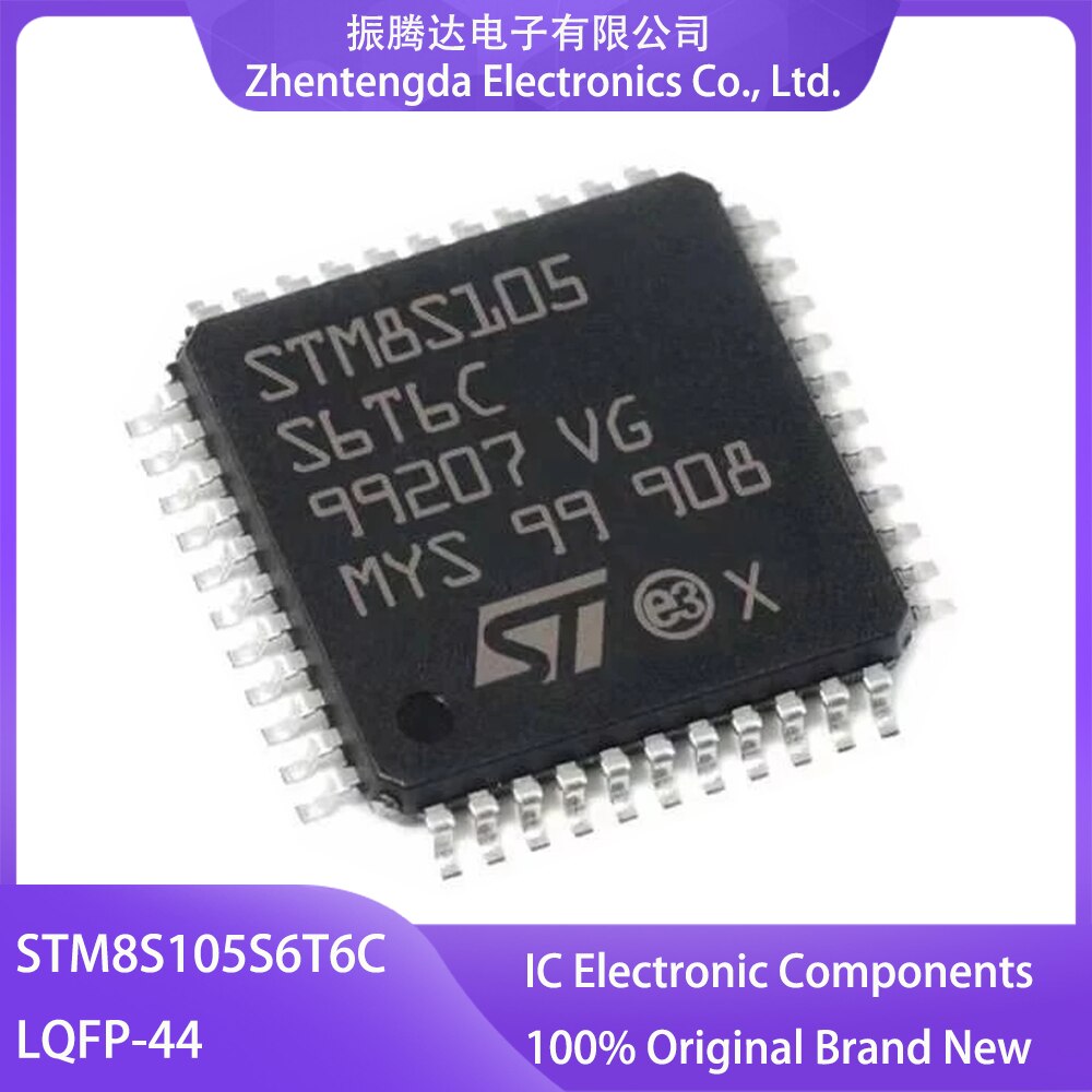 Stm8s105s6t6c stm8s105s6t6 stm8s105s6 stm8s105s stm8s105 stm8s stm8 stm ic mcu chip lqfp-44 electrical circuitry parts