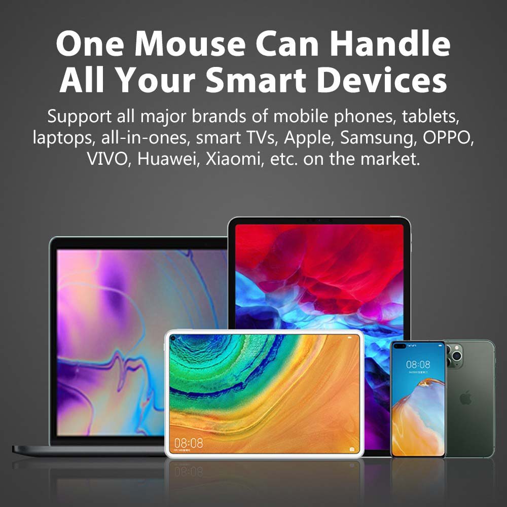 BOKEWU Chuột Không Dây Chuột Im Lặng Bluetooth Chuột Máy Tính USB Chuột Quang 2400 DPI Chuột Công Thái Học Cho Máy Tính Xách Tay Máy Vi Tính