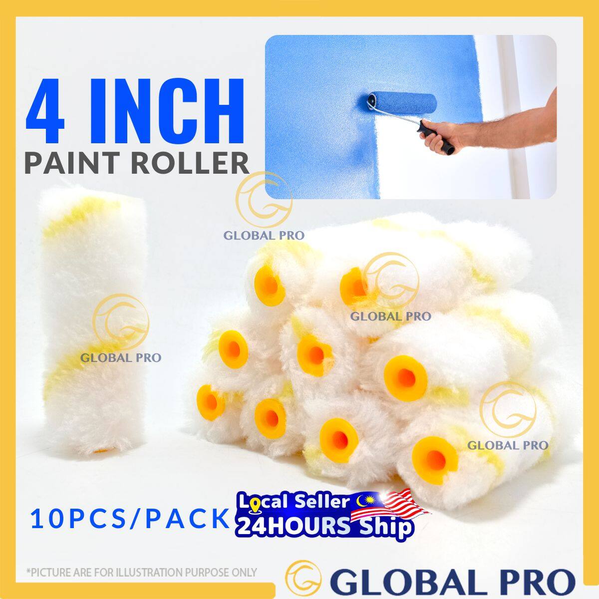 4" High Quality Paint Roller Refill Solvent Base Roller Berus Cat