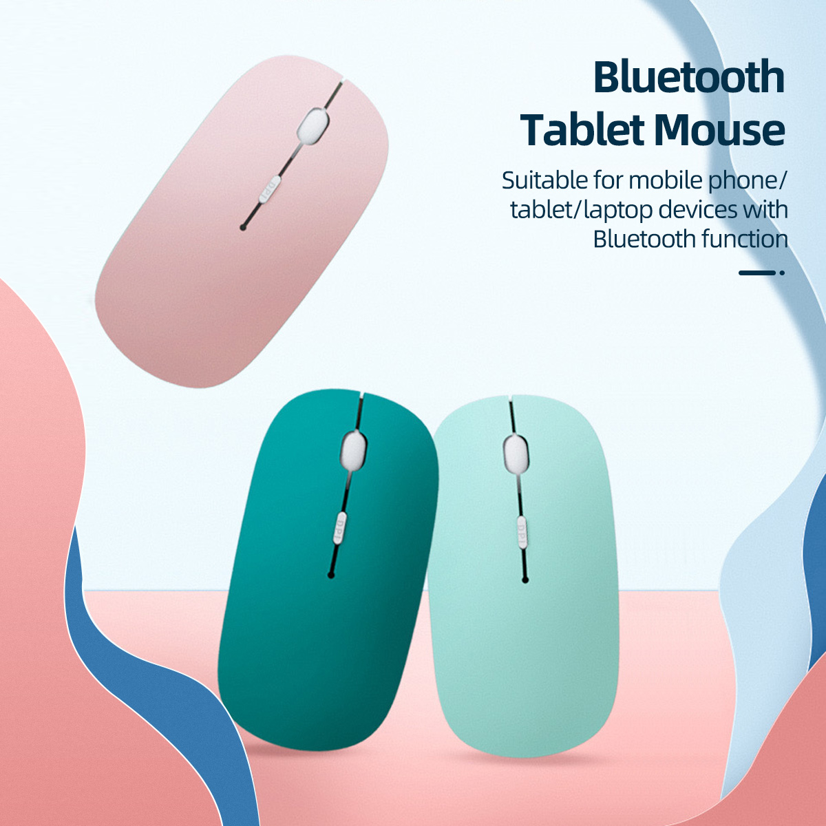 Bluetooth-compatible Mouse Dual Mode Silent Rechargeable Portable Wireless Mouse For Mobile Phone Office Tablet (in stock)