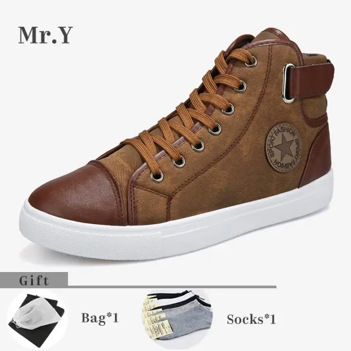 high top canvas shoes mens