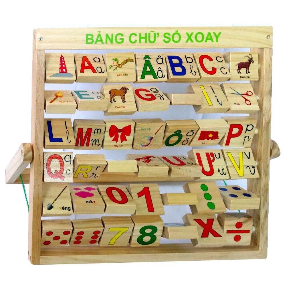 [Hoàn Tiền 10%]Bảng chữ cái tiếng việt và số xoay