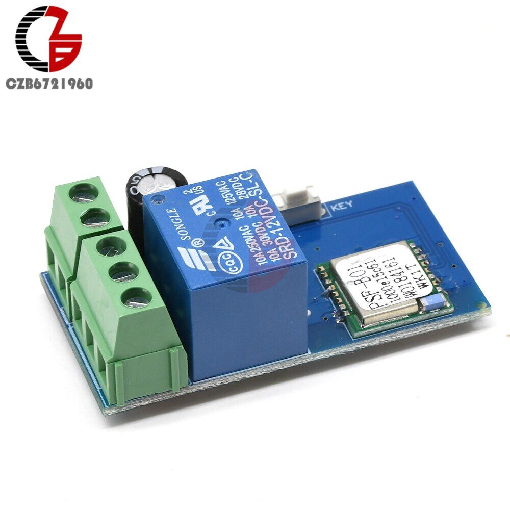 DC 12V Wireless Wifi Relay Switch Module Mobile Phone Control Timer Jog Mode Low Power For IOS Smart Home
