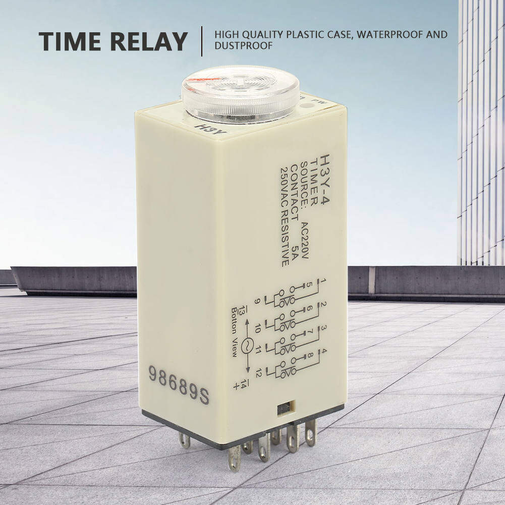 Zonejoy H3Y-4 Rơle hẹn giờ điện trên bộ hẹn giờ Rơle hẹn giờ 0-60 phút Rơle đo thời gian AC 220V 5A