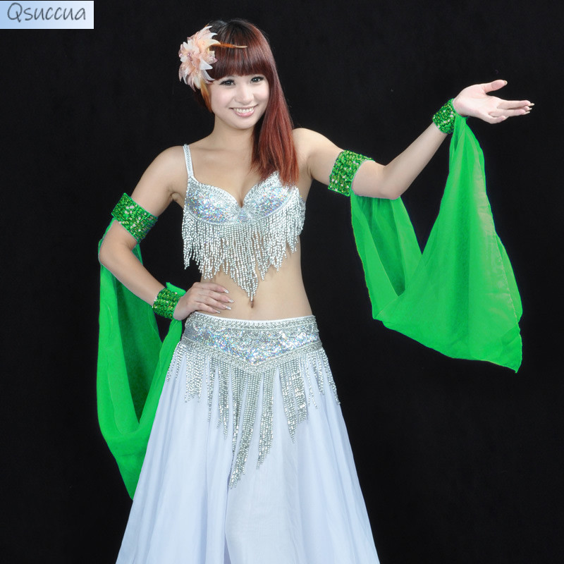 Women's belly dance sleeves double ring gloves, belly dance sleeves, belly dance performance costumes sleeves