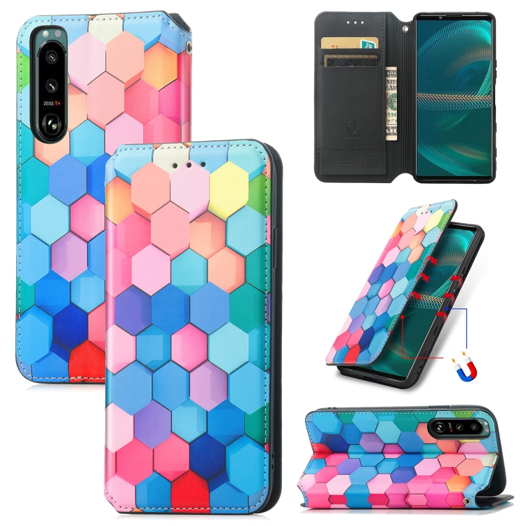 For Sony Xperia 5 Ⅳ CaseNeo Colorful Magnetic Leather Phone Case