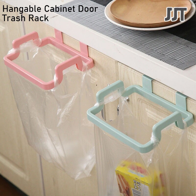 JJT garbage bag holder Garbage shelf, cabinet door, back door, garbage bag storage rack plastic bag shelf Trash can be repaired.