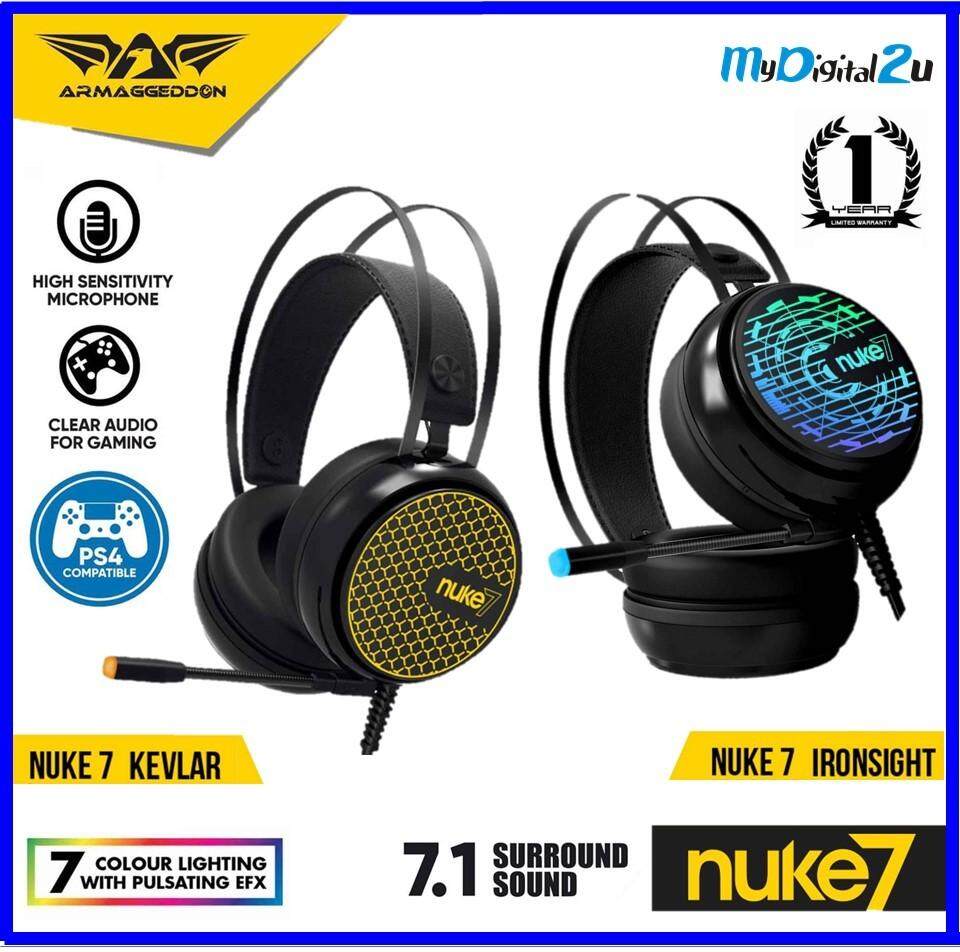 Armaggeddon Nuke 7 Ironsight 7.1 Pro Gaming Headset, PC Headsets