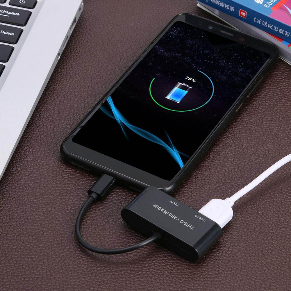 3 in 1 Type C to USB 2.0 TF Memory Card Reader OTG Hub Adapter for Macbook