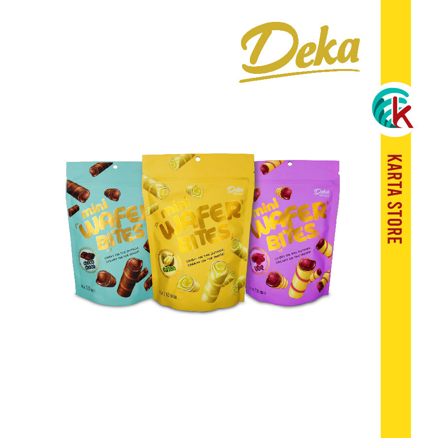 Deka Mini Wafer Bites Durian Choco Ube 200g X 3 Packs Lazada