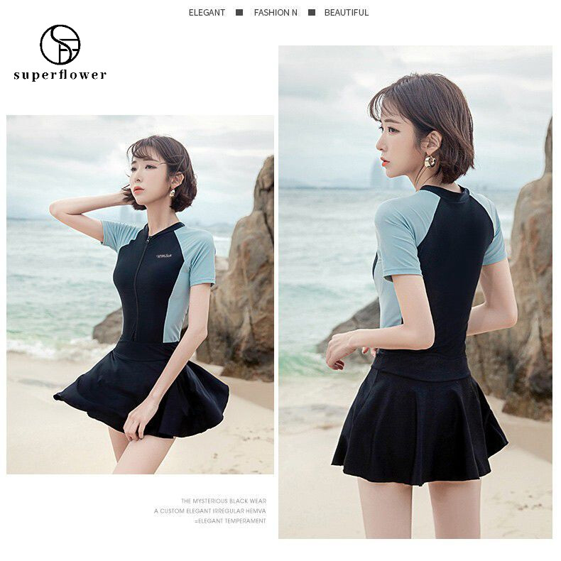 SUPERFLOWER One Piece Wear + One Rock Bademode für Damen, sportlich, schmal, Bauch, Brust, gerafft_voghion.com