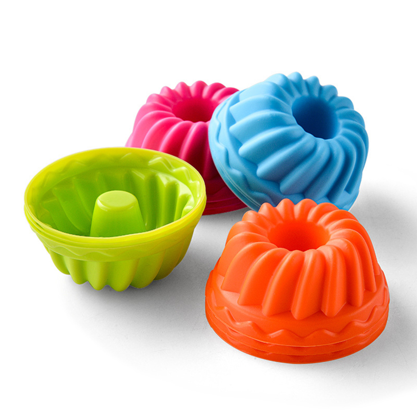 Silicone Cupcake Chén Nướng 6 Gói, Tái Sử Dụng Và Không Dính Giấy Lót Bánh Cupcake Muffin Holders Đặt Cho Đảng Halloween Giáng Sinh, dễ Lau Chùi Pastry Khuôn Muffin