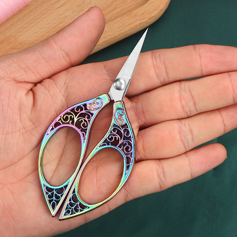Tailor Scissors Retro Scissors Leaves Handle Scissors Stainless Steel Scissors Vintage Scissors Sewing Scissors