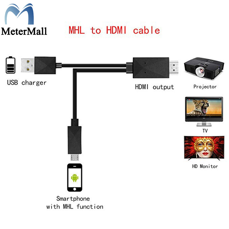 MeterMall Micro USB To HDMI 1080P HD TV MHL Cable Adapter 5 Pin/11 Pin for Xiaomi OPPO Huawei Phone