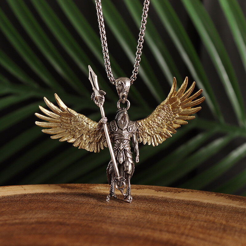 Mens on sale angel pendant