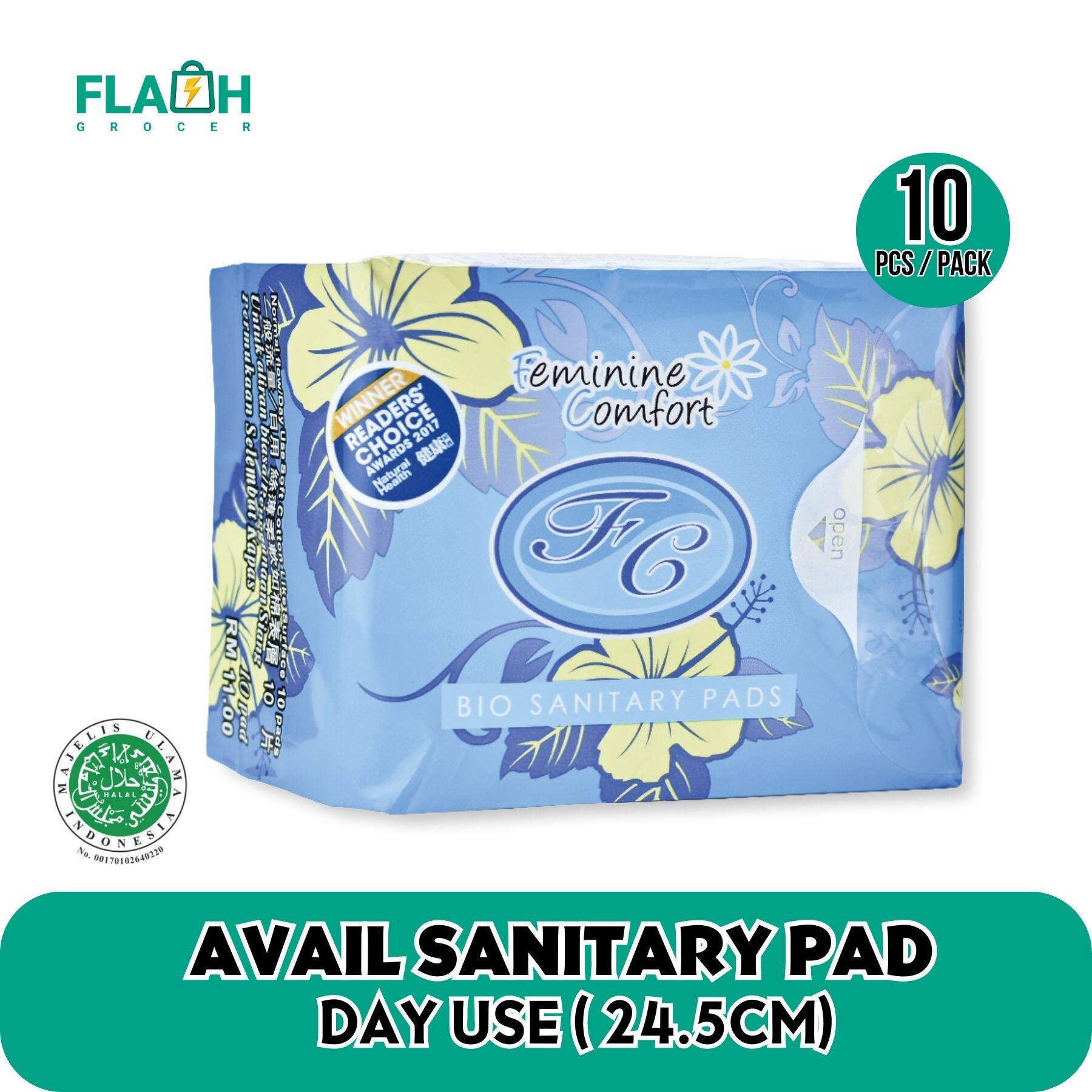 Avail FC Bio Sanitary Pad Herba Halal Pertama Pantyliner(Hijau)/ Day