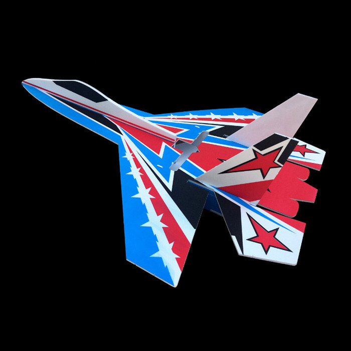 Fixed Wing Model Su27 RC Airplane With Microzone MC6C Transmitter with Receiver and Structure Parts For DIY RC Aircraft