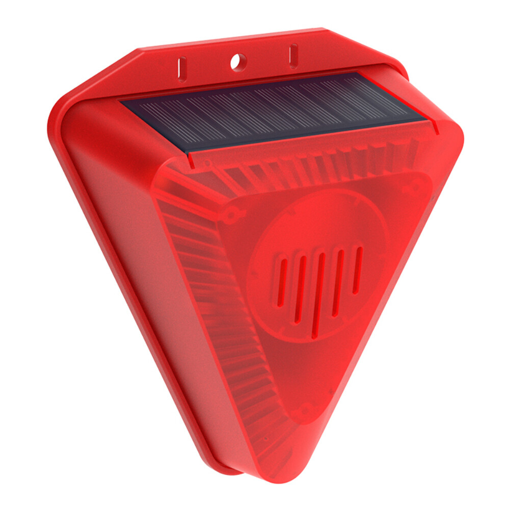 Byssherer Solar Alarm Light Alarm Animal Repellent Outdoor Drive Away Wild Animals Waterproof Alarm Siren for Home Security