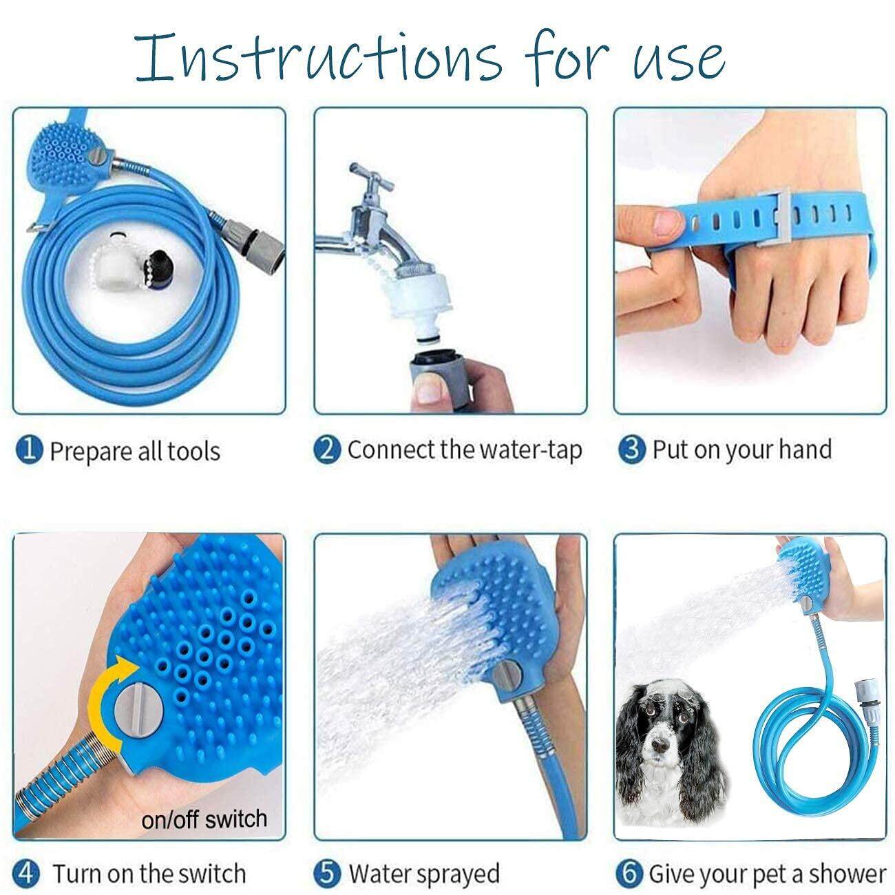 Hateli Pet Đa-Chức Năng tắm cho thú cưng dụng cụ tắm Làm Sạch Rửa Tắm Vòi Phun Mèo Phụ kiện cho thú cưng