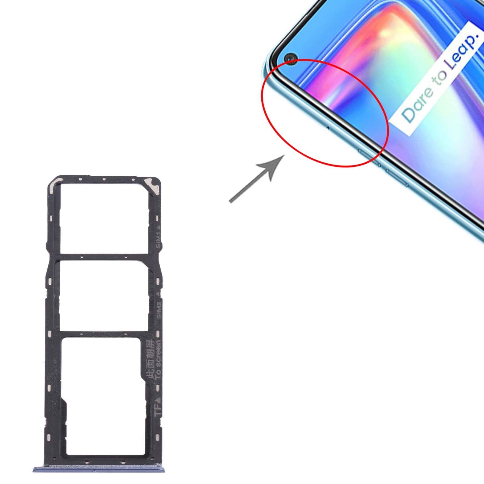 【Fix Oline】Khay Thẻ SIM Cho OPPO Realme 7 + Khay Thẻ SIM + Khay Thẻ Micro SD