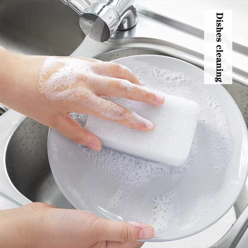 Polocat 5pc / set Double Side Sponge Scrub Pot Dishwashing Magic Mop Kitchen Household Cleaning Three Layer Sponge Scrubbing Pad#1