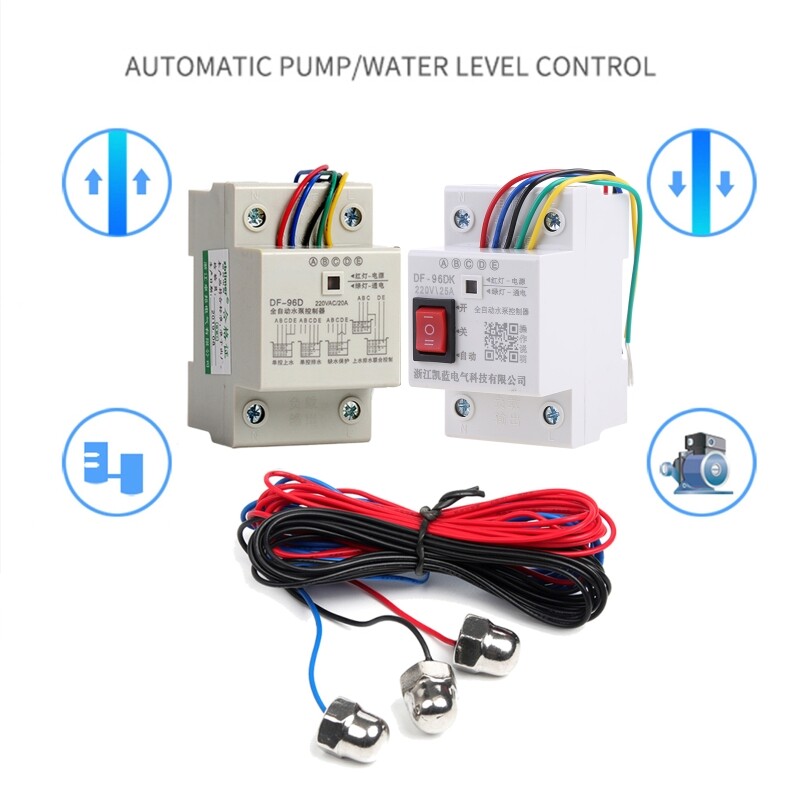 DF-96D Điều Khiển Mực Nước Tự Động, Đầu Dò Cảm Biến 3M Công Tắc Phát Hiện Mức Chất Lỏng Bể Bơm Nước