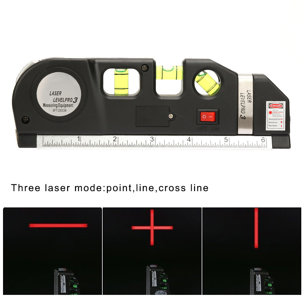 Đa năng laser dọc đo nhỏ gọn cầm tay đo độ cân bằng bằng laser 0-15cm/0-6inch nhiều mục đích cho thử nghiệm công nghiệp