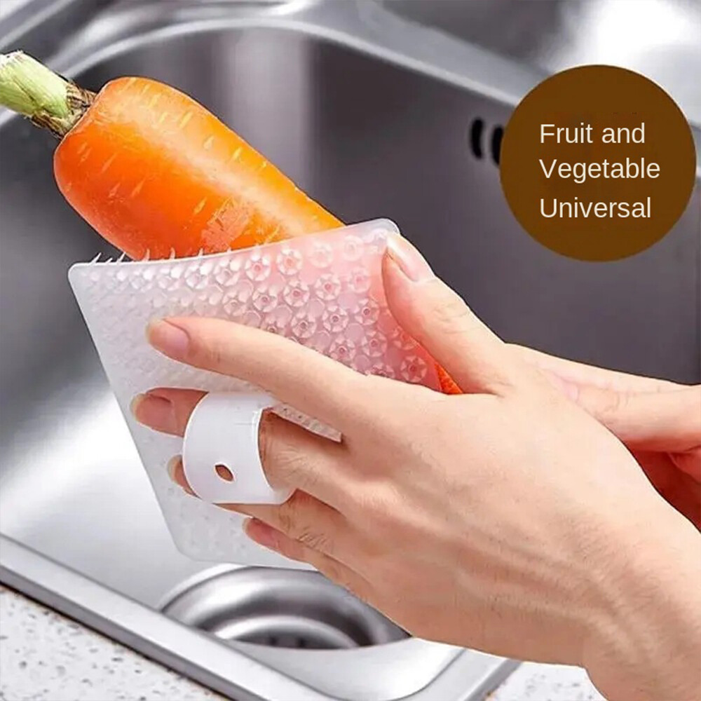 Bàn Chải Rửa Chén Chống Dính Nhà Bếp Bàn Chải Trái Cây Uốn Cong Bàn Chải Rau Củ Bàn Chải Làm Sạch Đa Năng Bàn Chải Trái Cây