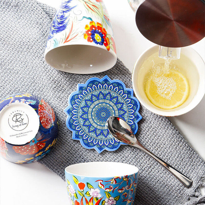 OMK American Style Underglaze Ceramic Teacup 400ML Coffee Cup Mug