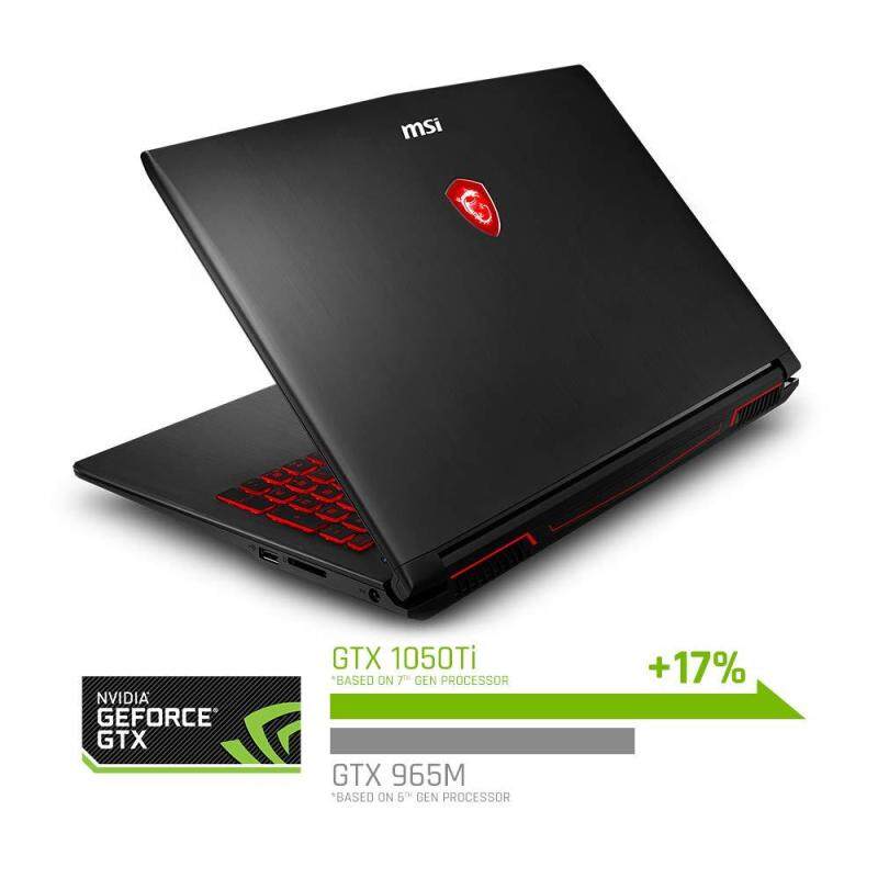 MSI GV62 8RD-276 15.6 Performance Gaming Laptop NVIDIA GTX 1050Ti 4G, Intel Core i7-8750H (6 cores), 16GB, 128GB NVMe SSD + 1TB HDD, Red Backlit KB, Win 10 Home, Aluminum Black Malaysia