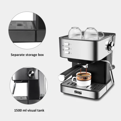 Dolity 850W Espresso Coffee Machine Maker Latte Cappuccino Coffee Make Milk Frother