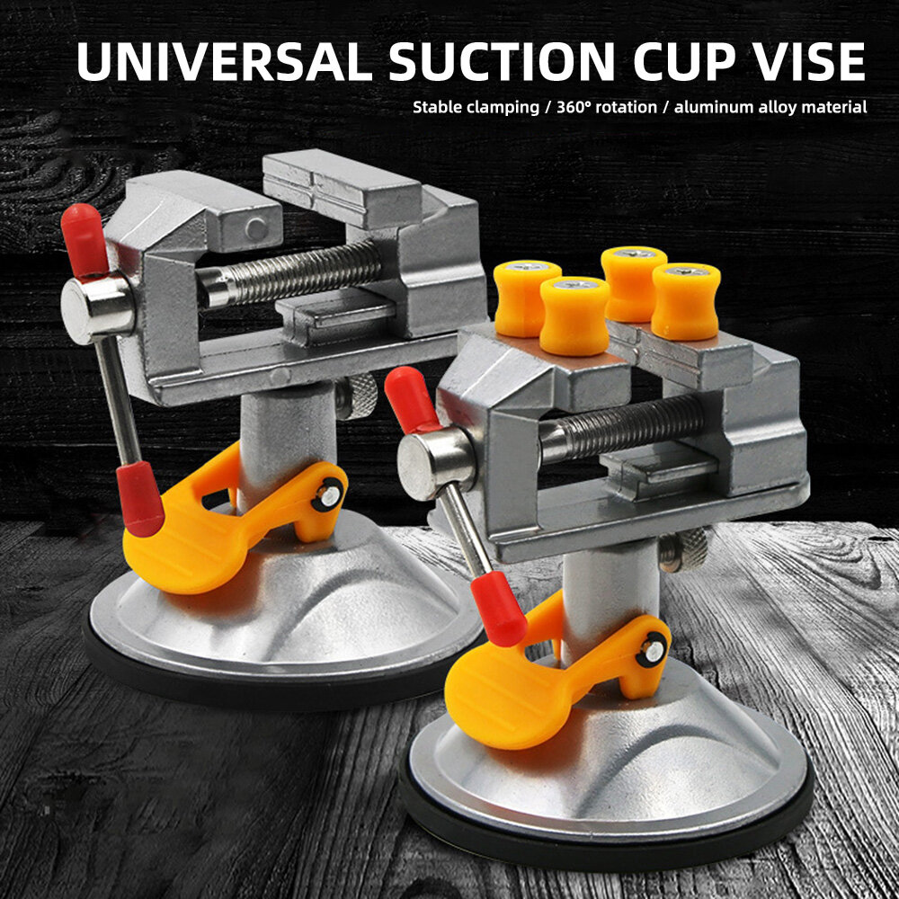 【Ready Stock】Original Aideepen Hand Tools Suction Cup Mini Vise Vise 360 Degree Rotatable Small Vises Mini Walnut Clamping Tools Universal Suction Cup Vise
