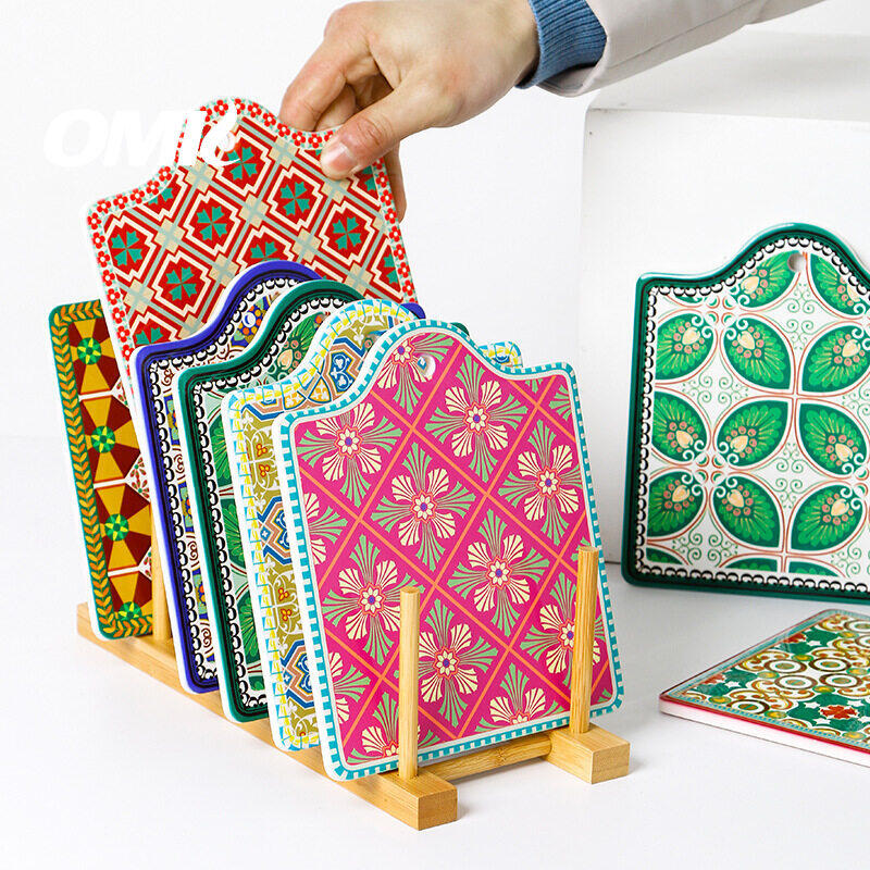 OMK Bohemian style ceramic table mat matte plate placemats & Coasters