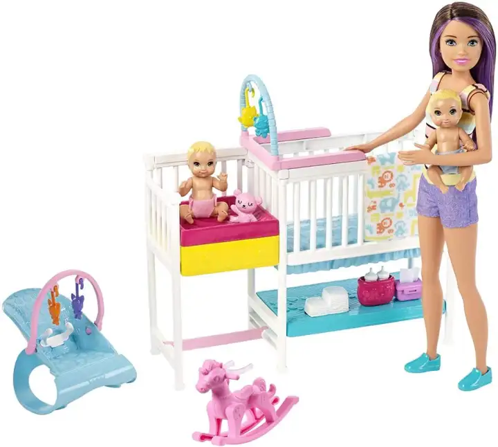 barbie skipper nursery playset