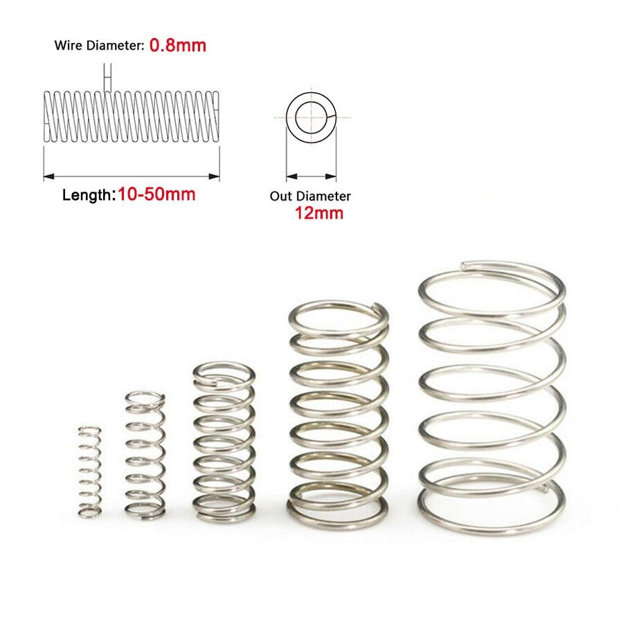 S Mechanical Parts Extension Compression Spring 2pcs-Multiple specifications Dia 1.5mm OD 10-25mm Length 305mm Stainless Steel Compression Spring Y Shape Extension Springs Rustproof Electrical Spring 